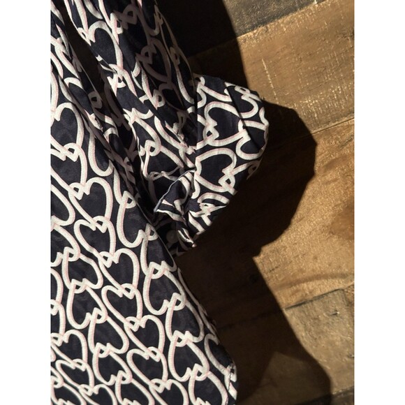 🩷 NEW TOMMY HILFIGER VALENTINES Heart Print Roll-Tab Sleeve Button-Down Shirt L - Picture 7 of 10
